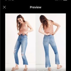 Madewell Cali Demi-Boot Jeans in Bronson Wash: Button-Front Edition